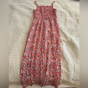 Old Navy Red Floral Maxi Dress